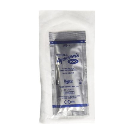 Gel Ultrasound Aquasonic Aquasonic® Transmission 25 Gram Foil Pouch Sterile (48/BX 6BX/CS) by Parker Laboratories, Inc.  ID 01-01